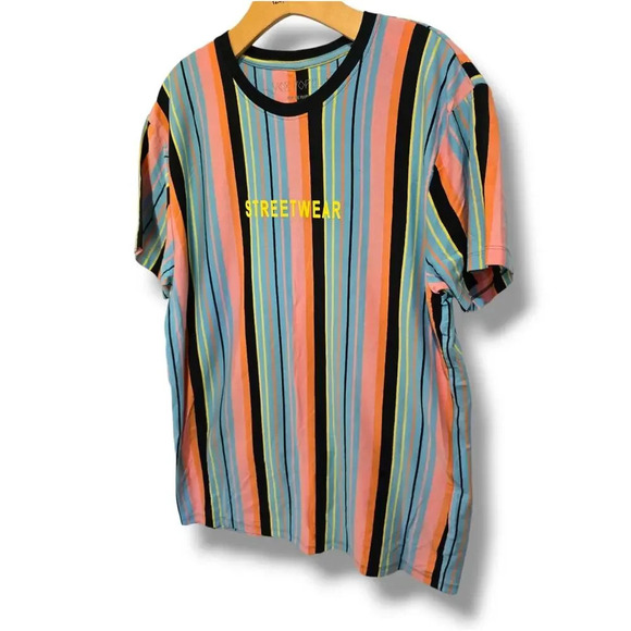 Vox Populi for the People adult Unisex colorful striped short sleeves tshirt  xl - Picture 5 of 8